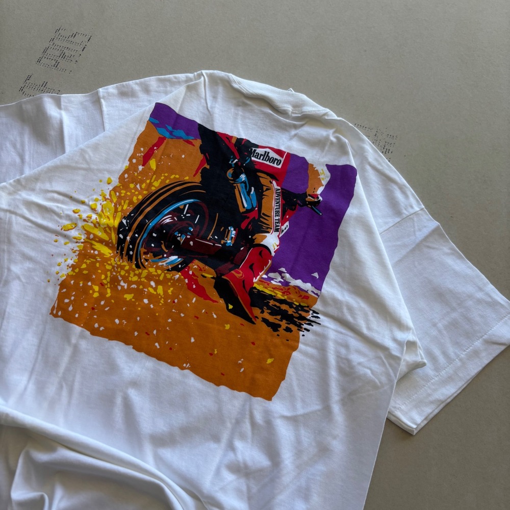 Vintage 90s Marlboro Adventure Team  Motorcycle tee